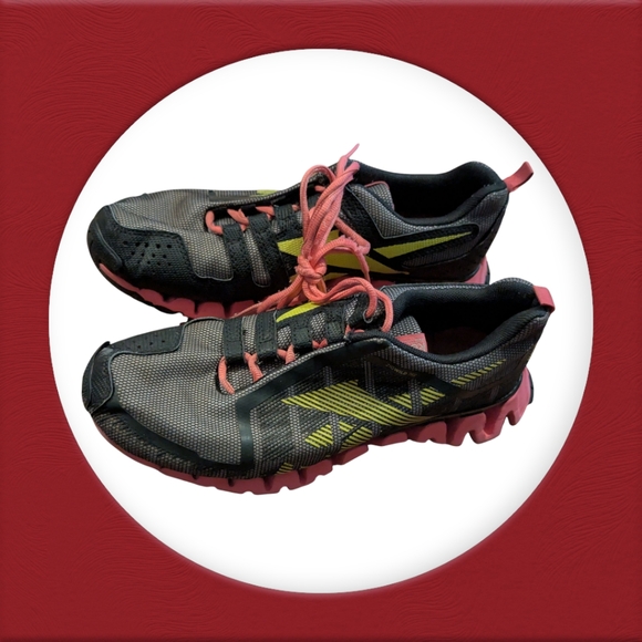 Reebok Women’s Shoes ZigWild TR2 Zigtech Running Shoe Sneaker Gray/Pink Sz 6.5 - Picture 1 of 9